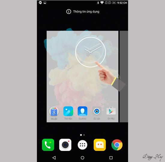 Giữ lâu Icon và kéo ra màn hình chính