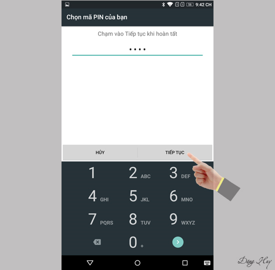 Nhập mã Pin