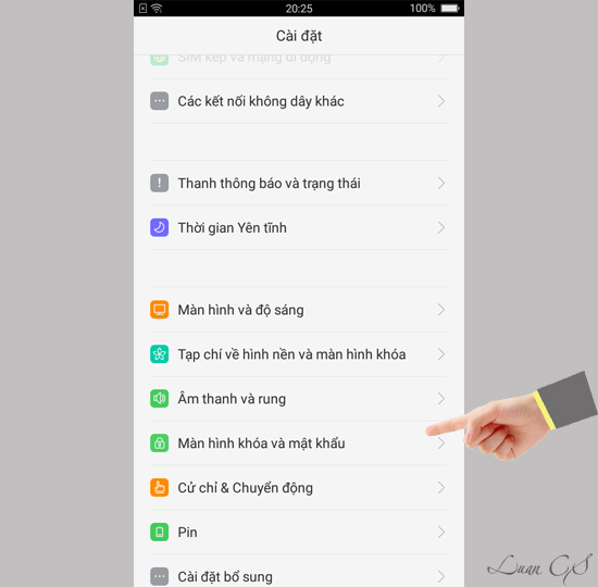 Màn hình khóa và bảo mật