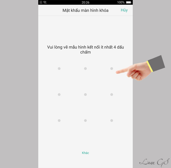 Mình chọn khóa mẩu hình