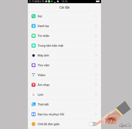 Chọn bật chế độ đơn giản.