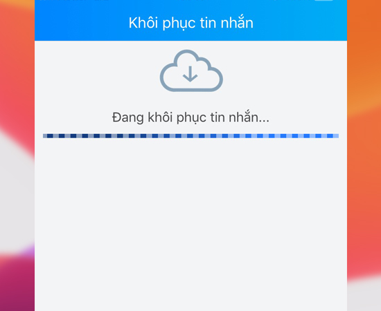 Đang khôi phục tin nhắn.