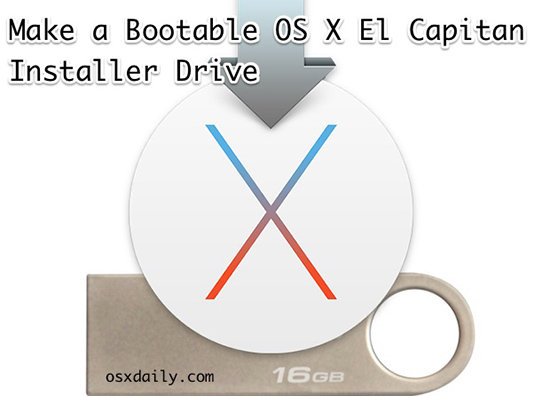 make bootable usb for mac os x el capitan