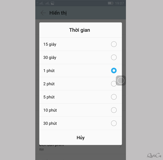 Chọn thời gian bạn muốn.