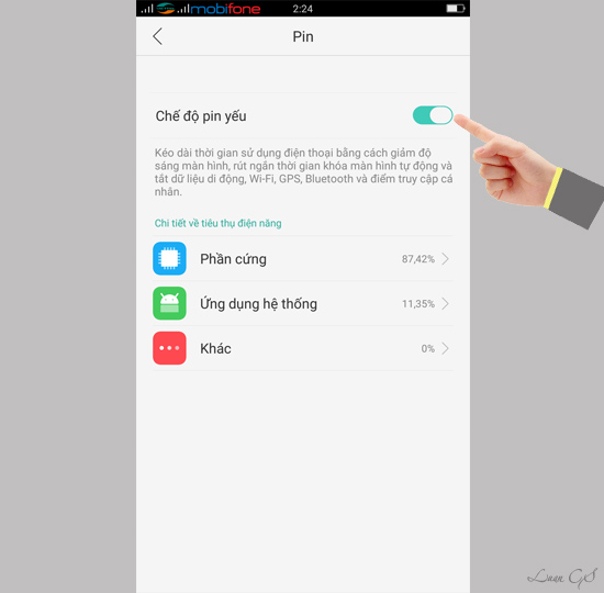 Chế độ pin yếu