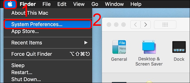 Vào System Preferences