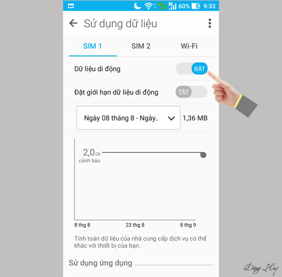 Bước 3: Bật 