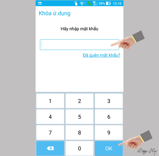Bước 7: Nhập lại mật khẩu.