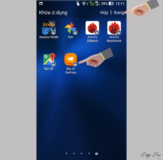 Bước 8: Chọn ứng dụng muốn mở lại và chọn 