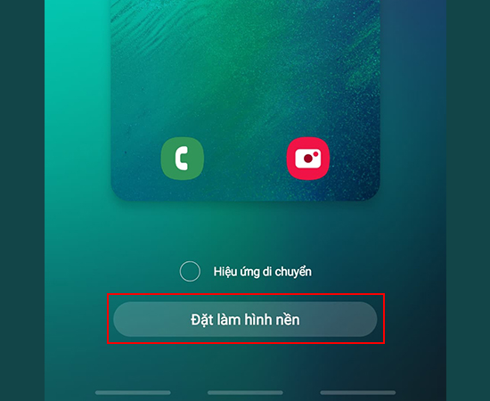 Bước 4: Xác nhận Đặt làm hình nền.