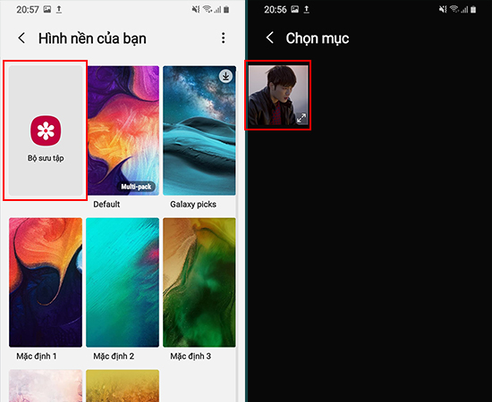 Bước 5: Ngoài ra, bạn còn có thể vào Bộ sưu tập và chọn tấm ảnh yêu thích.