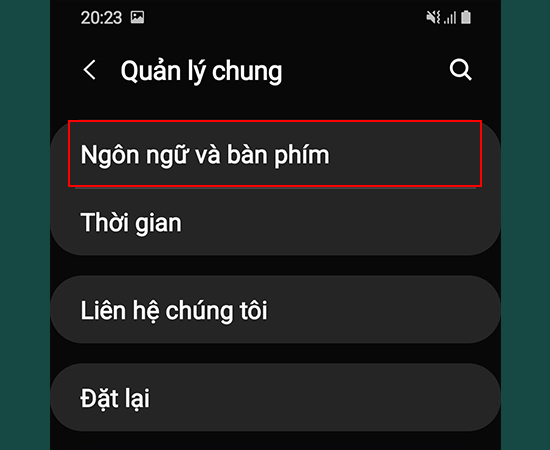 Bước 2: Chọn Ngôn ngữ và bàn phím.