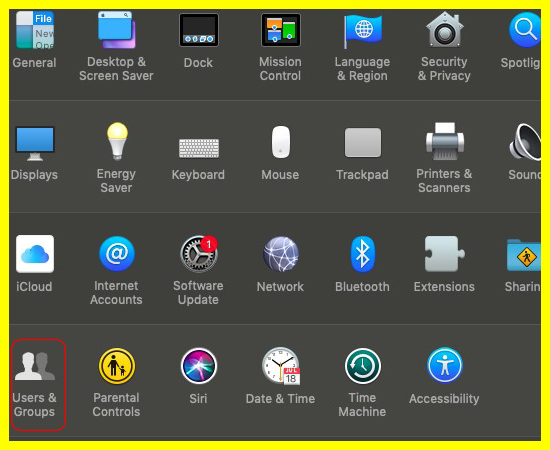 Chọn Users & Groups