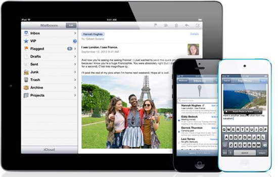 Mail trên iOS.