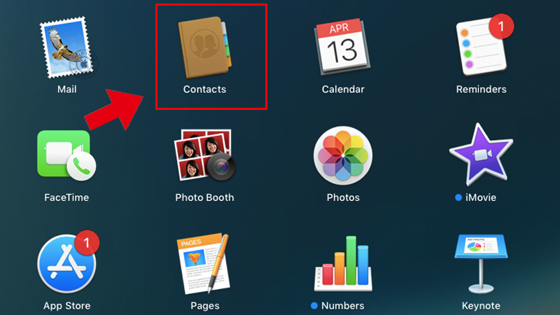 Đầu ti&ecirc;n, bạn cần mở Contacts 