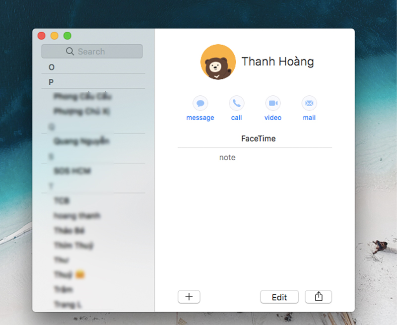 Tuỳ chọn Show First name Following last name 