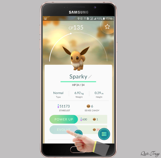 Chọn Evelove để tiến hóa Eevee nếu bạn đã có đủ Eevee candy.