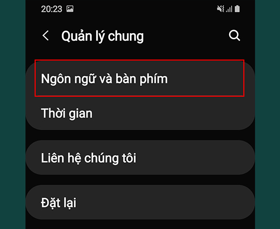 Bước 2: Chọn Ngôn ngữ và bàn phím.