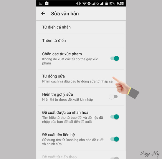 Chọn Tự động sửa