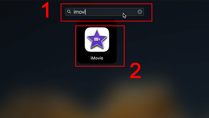 Mở phần mềm iMovie