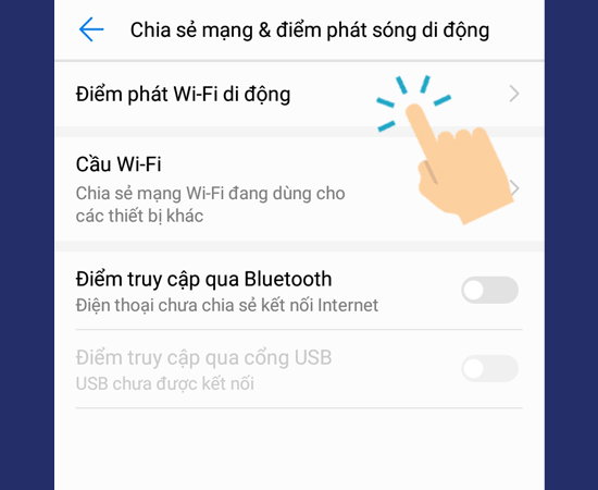 vào Điểm phát sóng di động