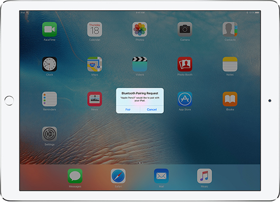 Chọn Pair (Ghép nối) để kết nối với Apple Pencil.