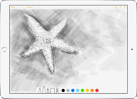 Vẽ tranh cùng Apple Pencil.