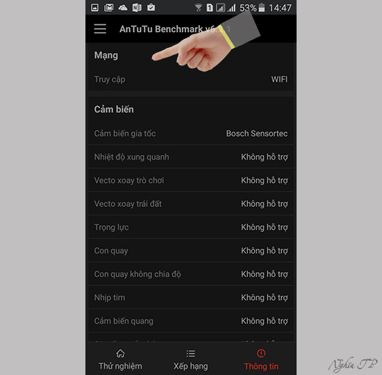 Th&ocirc;ng tin Cảm biến