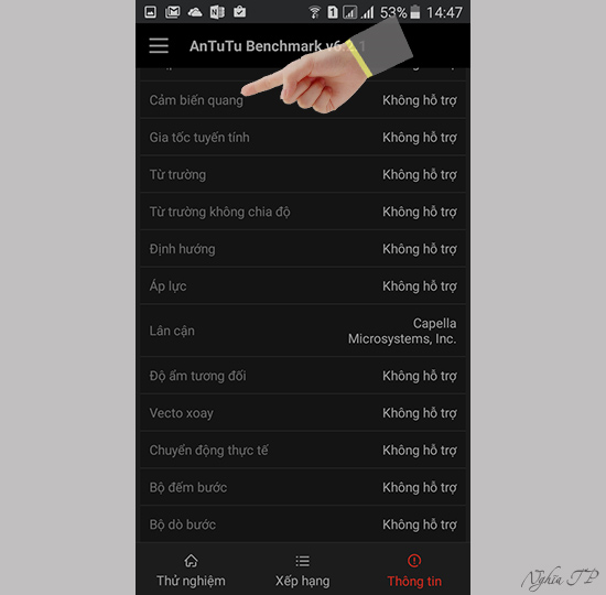 M&aacute;y c&oacute; hỗ trợ đầy đủ cảm biến