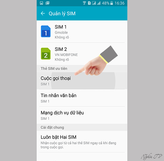 Chọn "Cuộc gọi thoại"