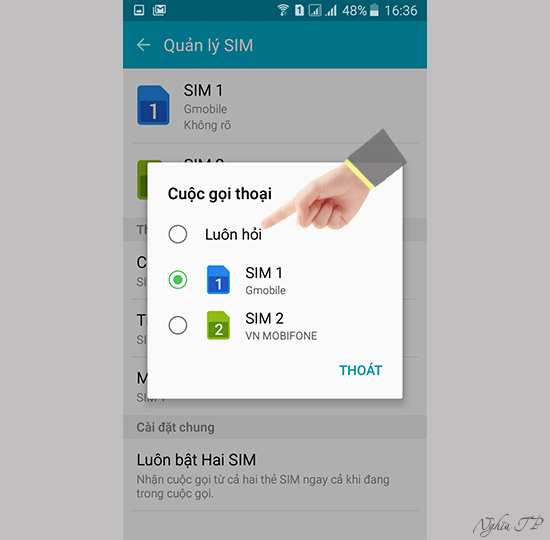 Chọn "Luôn hỏi"