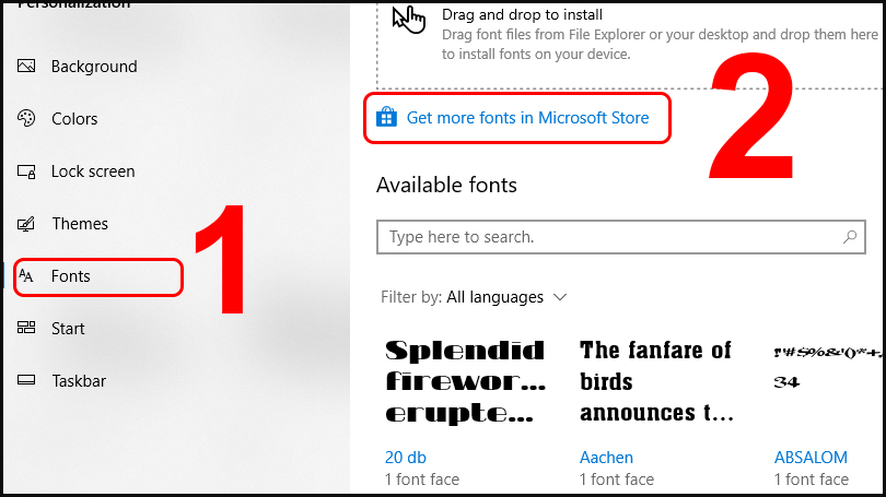 font explorer desktop