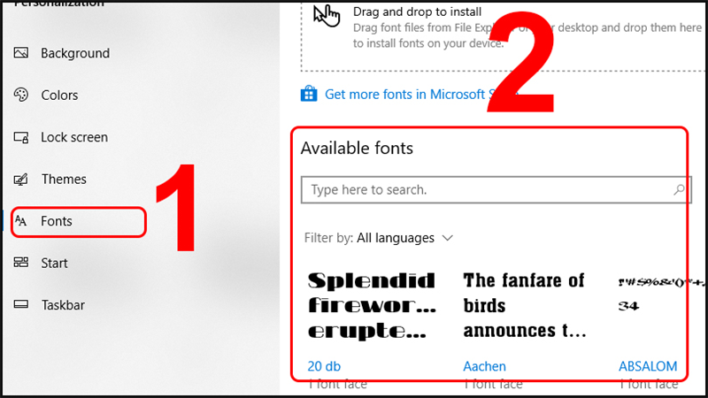 Giao diện của Windows 10 được cập nhật vào năm 2024 với nhiều Font chữ mới và độc đáo để tạo ra một trải nghiệm tuyệt vời cho người dùng. Bạn có thể tùy chỉnh giao diện của mình bằng cách chọn từ nhiều loại Font chữ khác nhau để tạo ra một giao diện đẹp và độc đáo cho máy tính của mình. Tải về hình ảnh liên quan để tìm kiếm các Font chữ đẹp nhất cho giao diện của Windows 10.