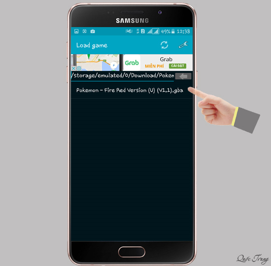 Chon file vừa giải nén.