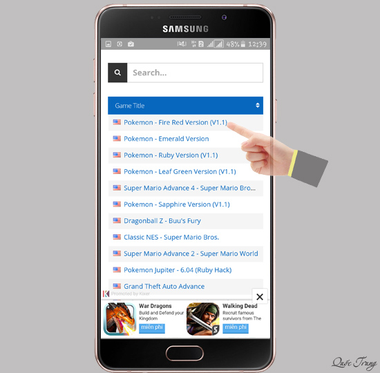 Chọn game mà bạn muốn tải.