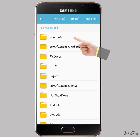 Chọn Thư mục Download.