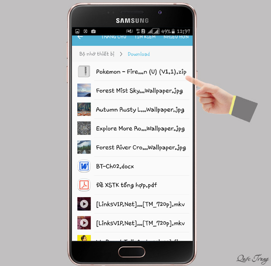 Chọn file vừa tải về.