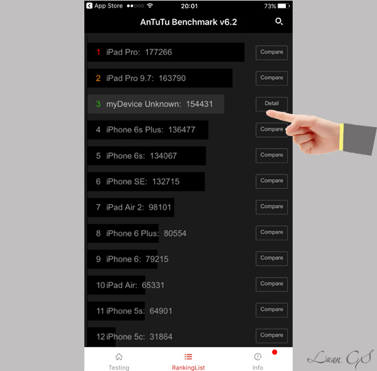 Tiếp theo bảng xếp hạng so với cấu h&igrave;nh c&aacute;c m&aacute;y kh&aacute;c