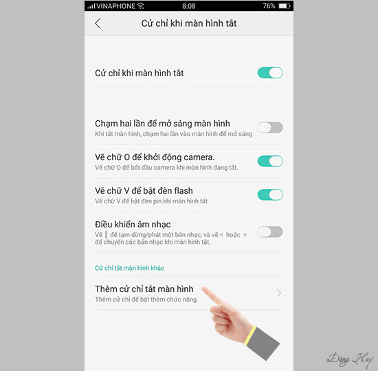 Vẽ mở nhanh ứng dụng trên màn hình khoá máy Oppo 