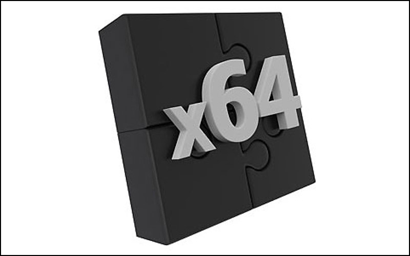 Image 64 bit. 920mx. X86 logo.