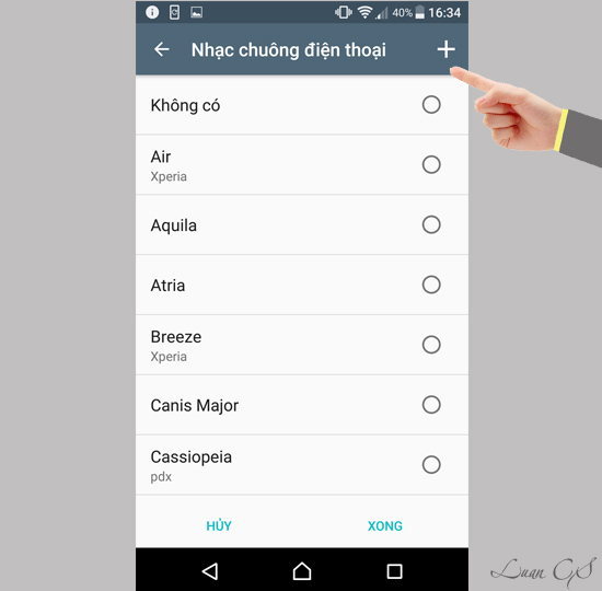 Chọn thêm âm thanh