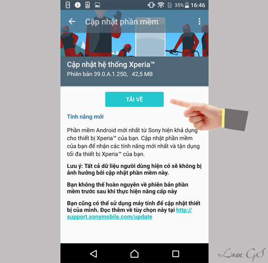 Thiết bị của bạn đã có bản cập nhật