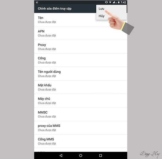 Bước 8: Chọn Lưu