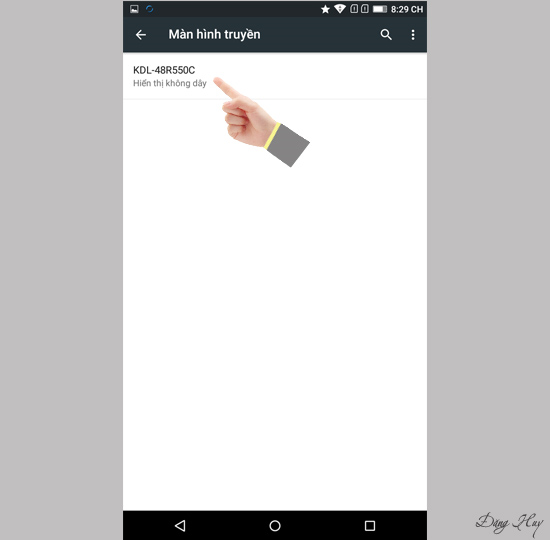 Bước 6: Chọn vào thiết bị tìm thấy và kết nối.