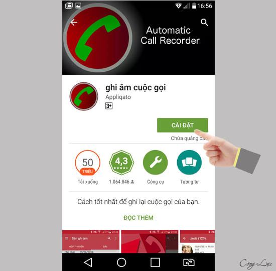 Tải ứng dụng ghi âm cuộc gọi