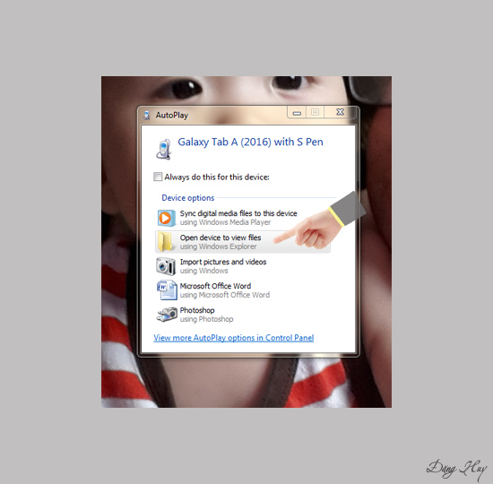 Bước 2: Chọn Open device to view files