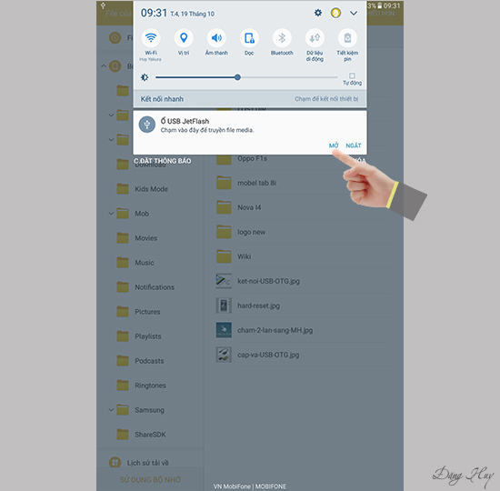 Xuất hiện thông báo kết nối.