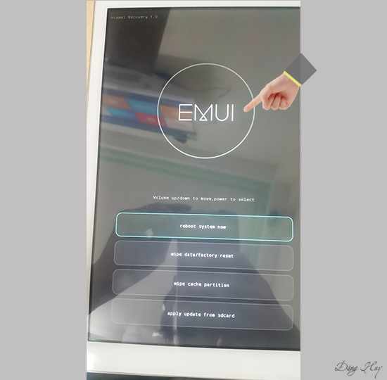 Bước 1: Tắt nguồn hoàn toàn. Sau đó nhấn nút nguồn+AL tăng để vào recovery.