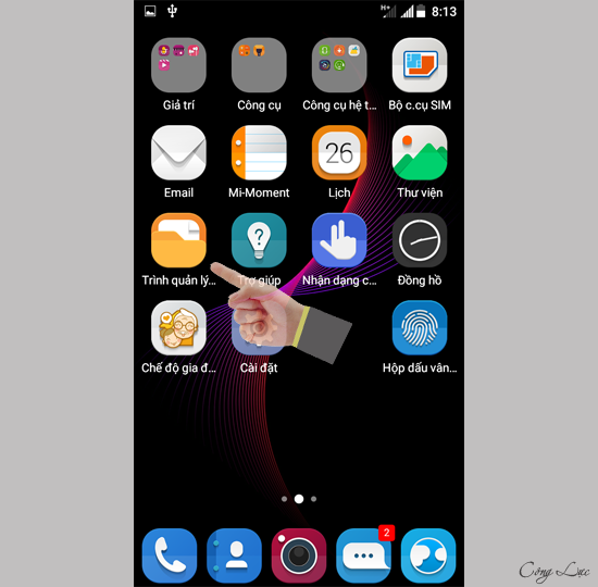 Vào trình quản lý tệp