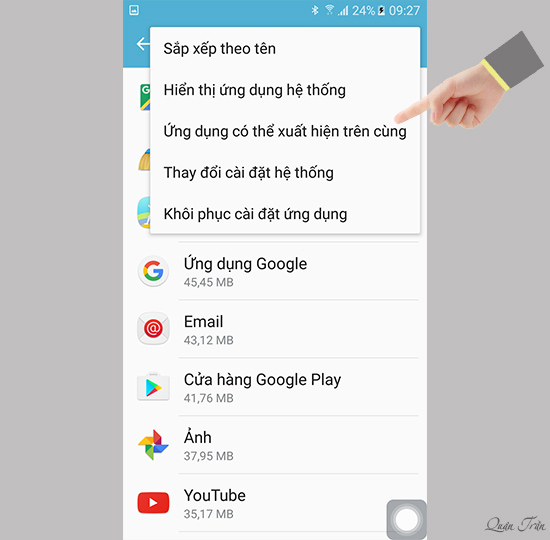 Ứng dụng c&oacute; thể xuất hiện tr&ecirc;n c&ugrave;ng